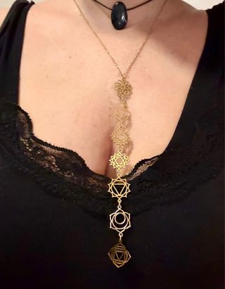 Collar 7 Chakras Acero Inoxidable con cadena