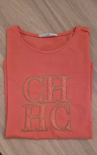 Camiseta Carolina Herrera Talla M color  coral