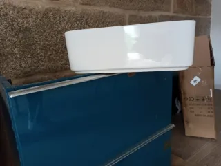 Mueble de lavabo azul