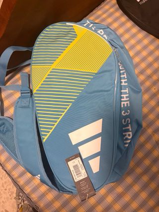 Paletero Pádel Adidas Azul y Amarillo