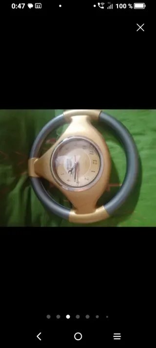 Reloj de Pared Quartz con Coche y Llave Inglesa