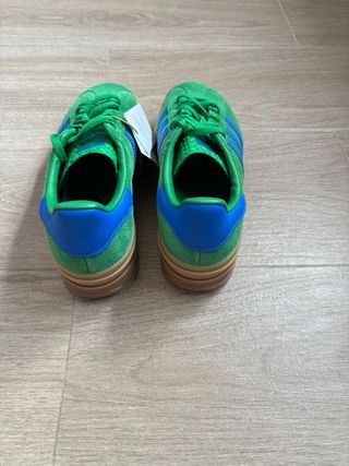 ADIDAS GAZELLE BOLD verde y azul