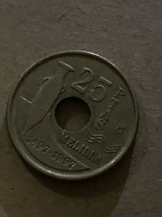 Moneda 25 Pesetas 1997 Melilla