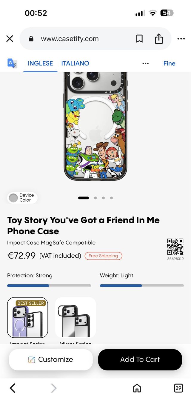 Custodia Casetify Toy Story