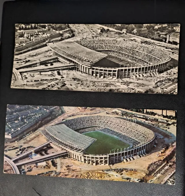 2 Postales Antiguas Estadio Camp Nou FC Barcelona