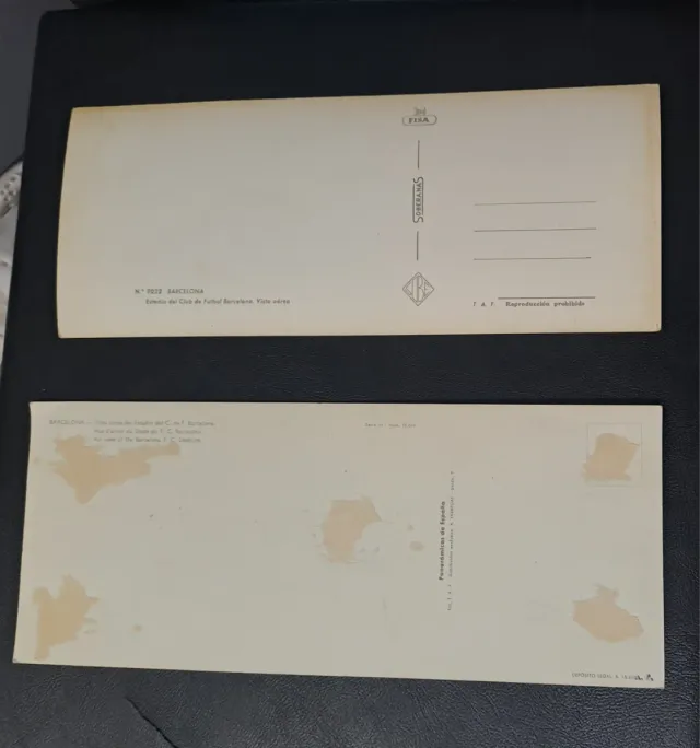 2 Postales Antiguas Estadio Camp Nou FC Barcelona