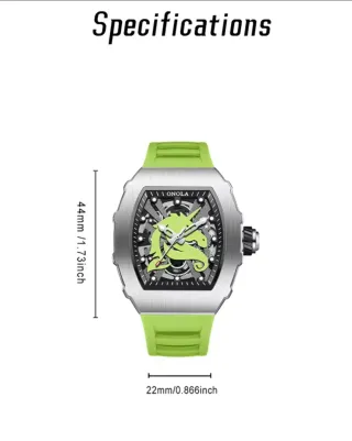 Reloj ONOLA Automático Hombre Verde/Plata