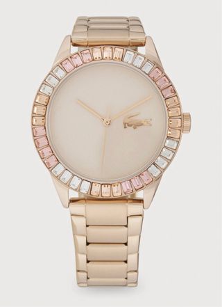Reloj Lacoste Mujer Dorado con Cristales, NUEVO. 