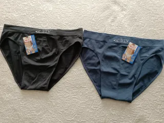 Pack 2 Slips STV Sin Costuras XL Negro/Azul