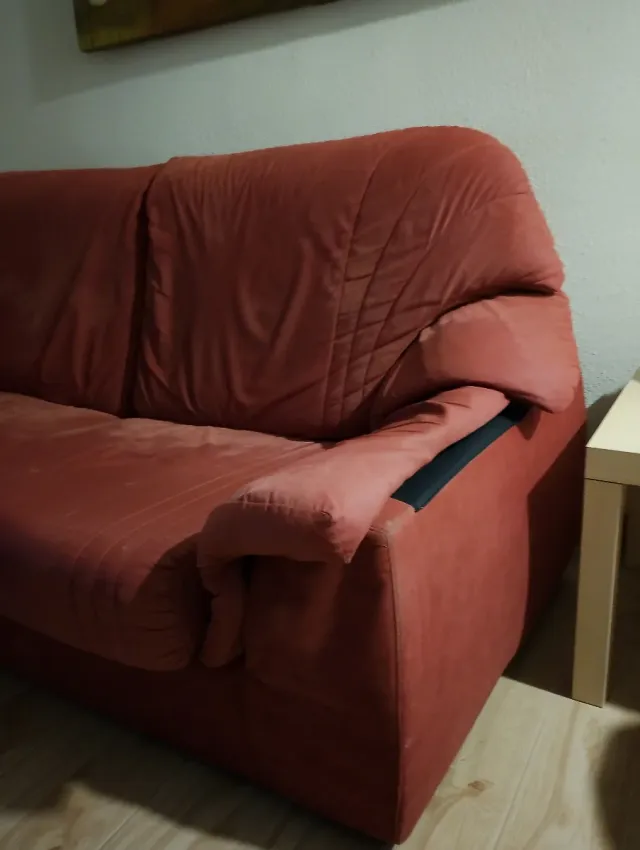 Sofá de 3 y 2 plazas rojo
