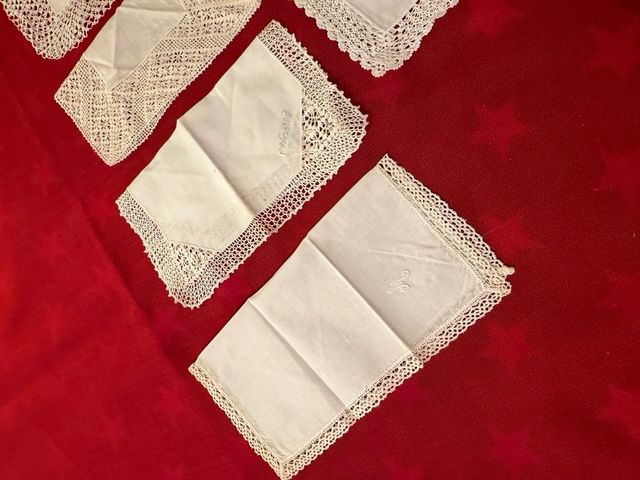 6 pañuelos mujer con puntilla ganchillo