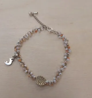 2 Pulseiras Dourada e Prateada