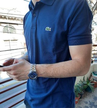Polo Lacoste Azul Talla S