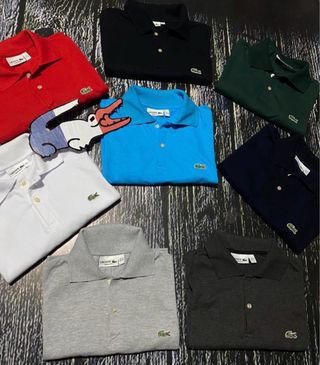 Polo Lacoste Azul Talla S
