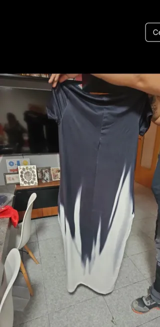 Vestido largo estampado XL