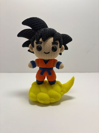 Goku de crochet 3D con nube 