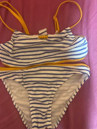 Bikini Rayas Azul y Blanco