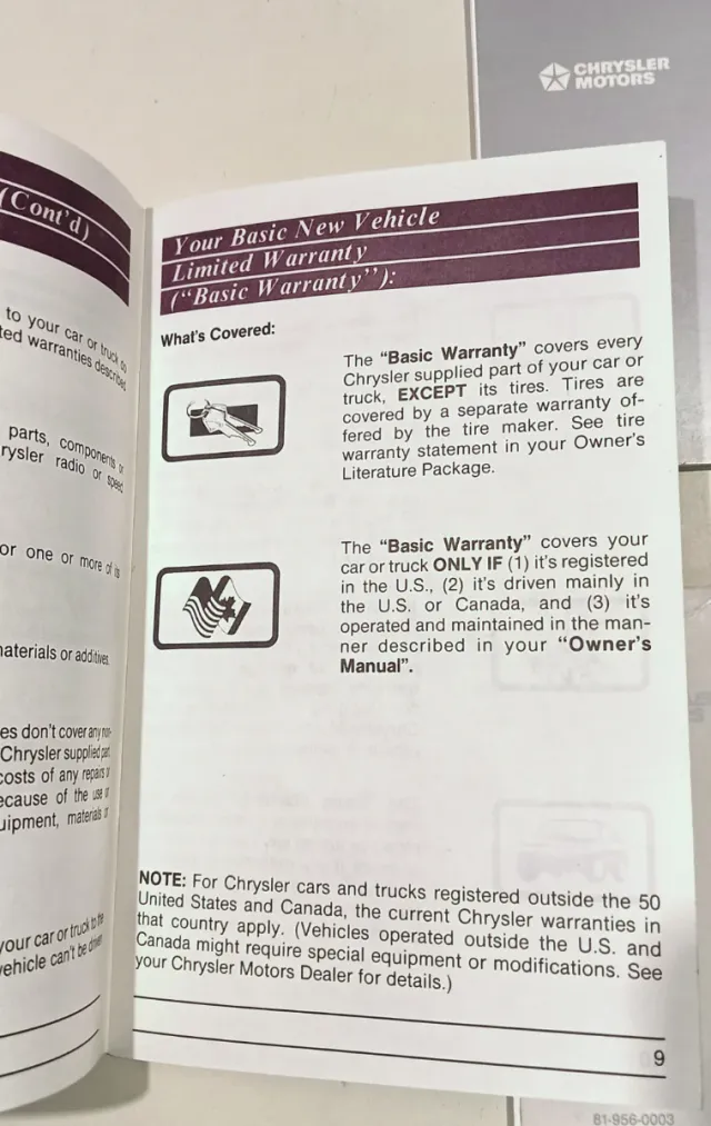 Manual Propietario Chrysler Le Baron 1990