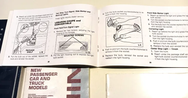 Manual Propietario Chrysler Le Baron 1990