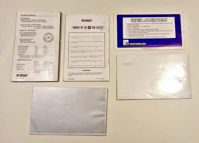 Manual Propietario Chrysler Le Baron 1990