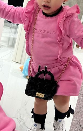 Completo bambina rosa con logo