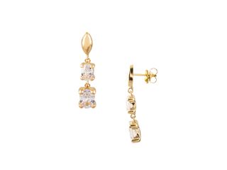 pendientes oro 18k con piedra con circonita