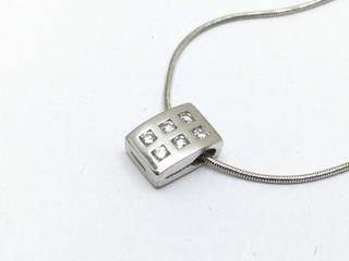 cadena oro 18k con piedra con circonita 22cm