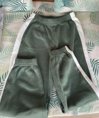 Conjunto chándal verde y blanco