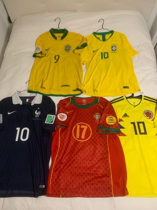 Lote Camisetas Fútbol Ronaldo, Benzema, James