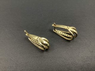 pendientes oro 14k con piedra