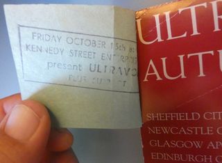 Programa y Entrada ULTRAVOX Tour RAGE IN EDEN 1981