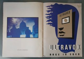 Programa y Entrada ULTRAVOX Tour RAGE IN EDEN 1981