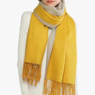 Sciarpa reversibile in cashmere da donna 