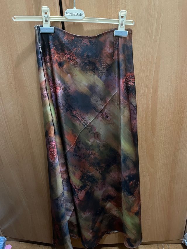 Falda larga SHEIN estampado abstracto