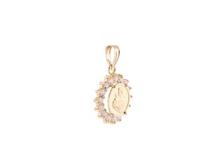 colgante oro 18k con piedra con circonita