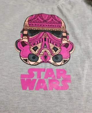 Camiseta Gris Manga Larga Star Wars T. L