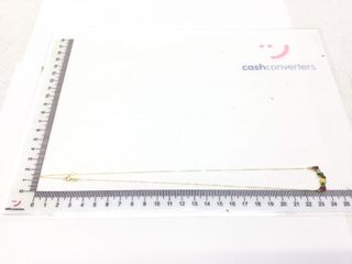 cadena oro 18k con piedra con circonita 22cm