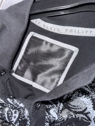 Polo Philipp Plein Negro Calavera