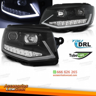 FAROS VW T6 15- TRU DRL NEGROS CON INTERMITENTE L