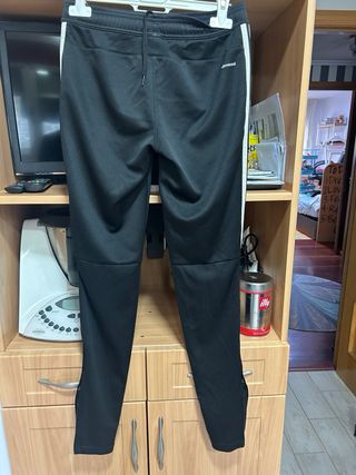 Pantalones chándal Adidas chica negros