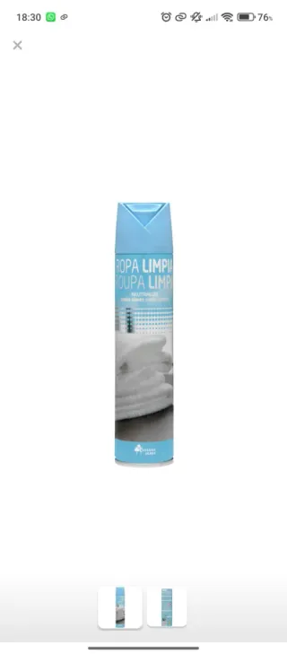 Spray deodorante per vestiti puliti