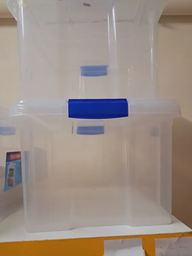 Cajas de almacenaje PlasticForte transparentes