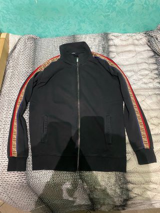 Felpa Fendi Nera con Logo Multicolor