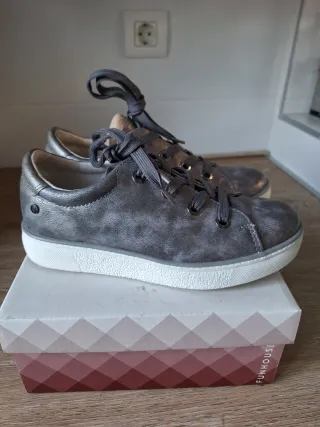 Zapatos planos mujer plateados