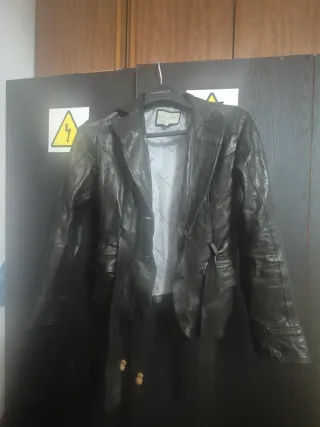 Chaqueta de piel Caramelo negra