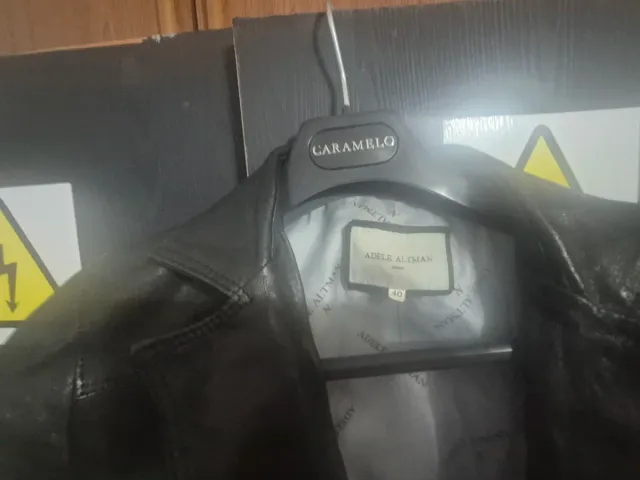 Chaqueta de piel Caramelo negra