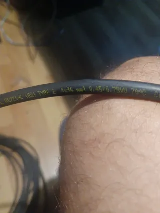 Cable 16 mm2 750kV 15m