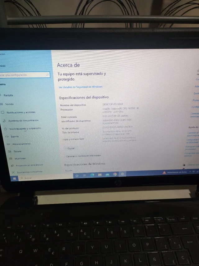 Portátil HP Negro/Plateado