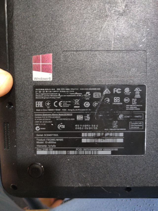 Portátil HP Negro/Plateado