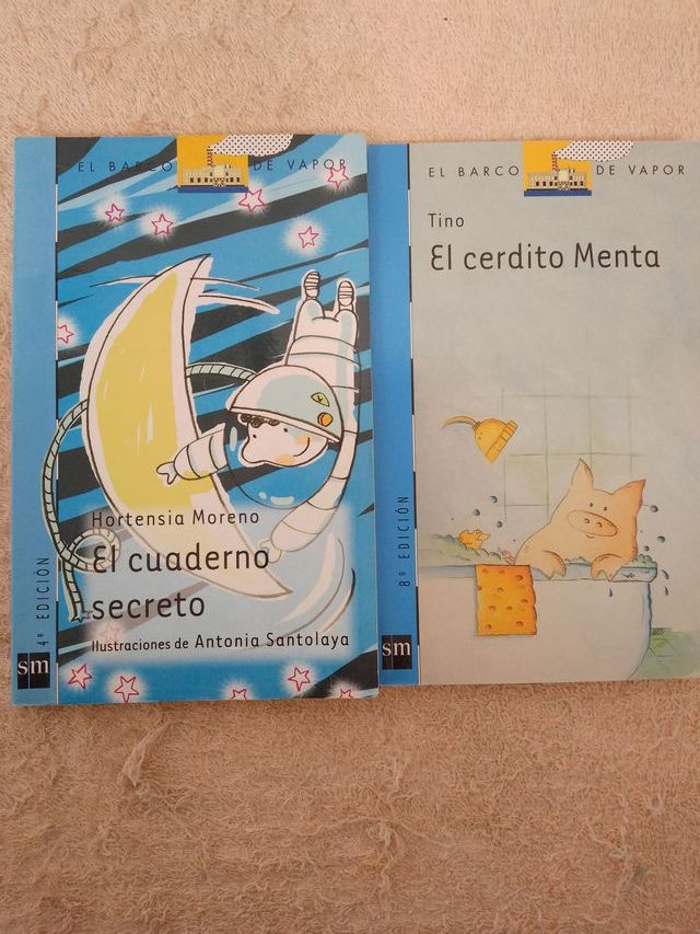 LOTE (V) DE 10 LIBROS EL BARCO DE VAPOR (azules)